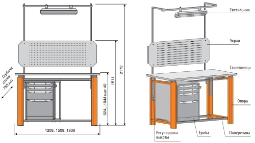 Верстак TBP 1200 TB0